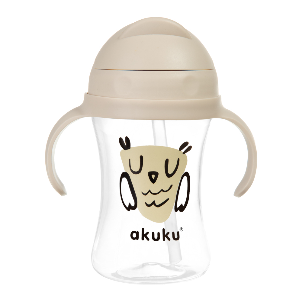 Cup with flip-top straw, owl A0204